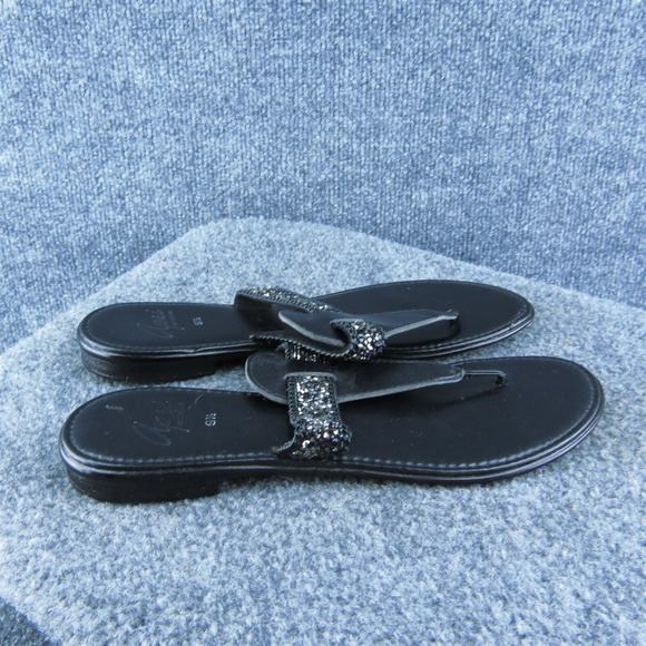 Apri Elie Women‎ Flip Flop Sandal Shoes Black Synthetic Size 9.5 Medium - Picture 4 of 9